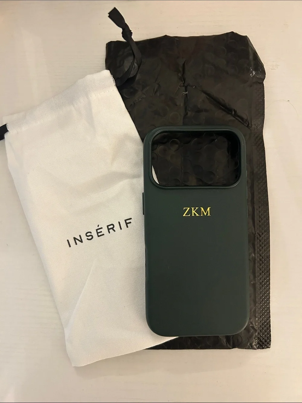 Dark Green Leather-Style Phone Case for IPhone 17 plus
